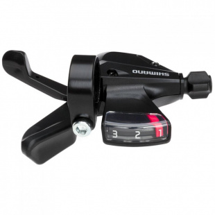 Шифтер Shimano Altus, M310, левый, 3 скорости, индикатор, трос 1800мм, черный, без упак 0725 фото 122735