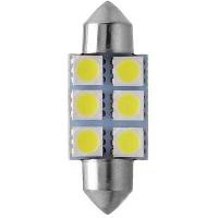 Светодиод 12V АС-6  WHITE FE-T11 *36 S8.5 6SMD (5050)  (10 шт) МАЯК фото 131787