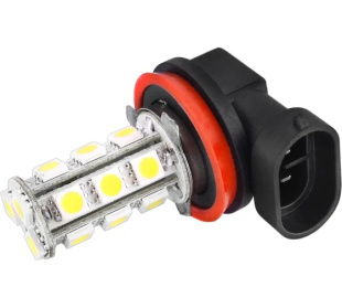 Автолампа диод H11 12v 18SMD SKYWAY белая SH11-5050-18  1100 К-Т 2ШТ S08201006 фото 127618