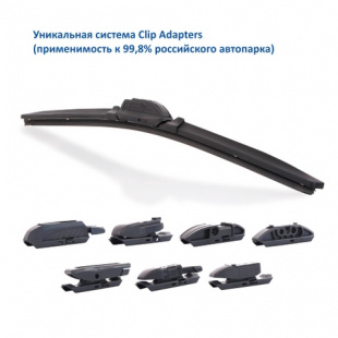 Щетка стеклоочистителя БЕСКАРКАСНАЯ GOODYEAR PREMIUM 28"/70 см (всесезонная) 9 переходников фото 98809