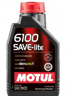 MOTUL 6100 Save-lite 0w20  SN/CF   1 л (масло полусинтетическое) 113431/108002 фото 112934