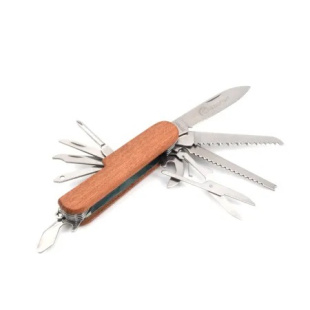Мультитул "СЛЕДОПЫТ", 11 предметов, деревянная ручка, в коробке/240/ PF-MT-12  фото 128637