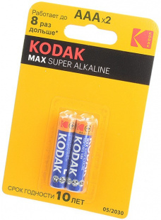 Эл-т питания Kodak AAA LR03-2BL MAX SUPER Alkaline [K3A-2] фото 120019