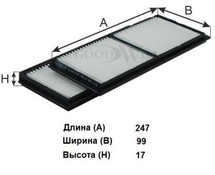 Фильтр салона AG 693 2K CF \D01G61J6X\GOODWILL   MAZDA DEMIO (07-)  (MANN. CU23001-2)  (VIC. AC-404) фото 126024