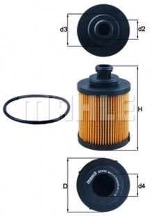 MAHLE Элемент фильтрующий масляного фильтра OX 418D ECO Z0322 (HU 712/7 x) фото 106988