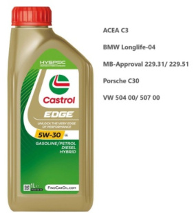 Castrol EDGE 5W30 LL C3 1л синт 15D0D5/15E658 фото 137063
