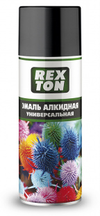 Эмаль черная глянцевая REXTON RT-100.00 520 мл (алкидная,аэрозоль) фото 84321