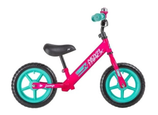 Беговел NOVATRACK 12" JAMP розовый, сталь,цветной, пласт обод 139746 фото 130114