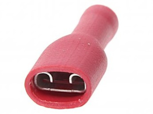 Клемма мама полностью в изоляции 6.3мм (красная, сечение до 1.5 мм2) фото 134648