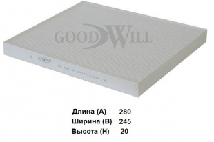 Фильтр салона AG 381 CF\272773JC1A\GOODWILL   NISSAN Pathfinder 12- (JS. AC0208) (SAKURA. CA-18370) фото 116541