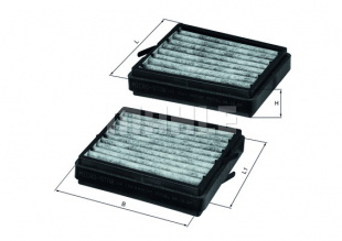 MAHLE Фильтр салонный угольный LKK 116/S Z0322 (CUK 20 000-2)  фото 110558
