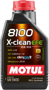MOTUL 8100 X-Clean EFE 5w30  SN, C2/C3   1 л (масло синтетическое) 109470/111687 фото 86913