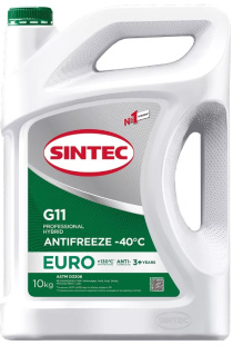 Sintec Антифриз Euro G11 green -40 10кг фото 131899
