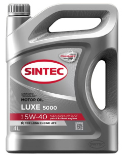 Sintec Luxe 5000 5W40 A3/B4 SL/CF 4л п/с фото 131799