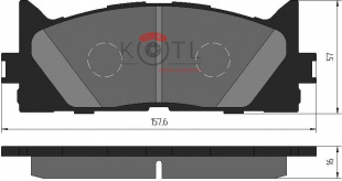 KOTL Тормозные колодки 3429KT \0446533440   (NIBK. PN1521)   (TRW. GDB3429) фото 121705