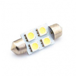 Светодиод 12V АС-4 WHITE FE-T11*36 S8,5  4SMD (блистер 2 шт)   МАЯК фото 112026