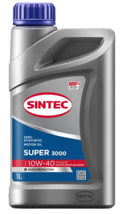 Sintec Super 3000 10W40 SG/CD 1л п/с фото 131884