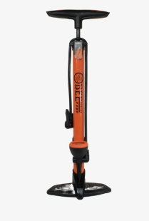 Насос BEE PUMP ручной-напольный, под ниппель AV/FV, с манометром, 32x530мм, алюминий, оранжевый фото 130925