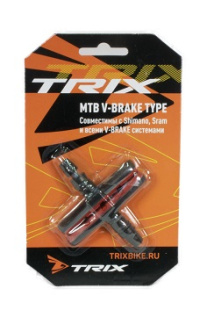 Колодки тормозные TRIX, для V-br, 70мм, резьбовые, с шайбами и гайками, к-т -2шт., зелёные, 1727 фото 127658
