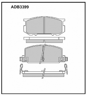 Дисковые передние тормозные колодки Allied Nippon ADB3399 фото 120418