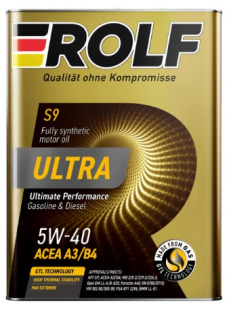 Rolf Ultra 5W40 A3/B4 SP 4л (металл) синт ^ фото 133646