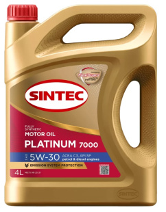 Sintec Platinum 7000 5W30 C3 SP 4л синт фото 131876