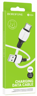 Дата-кабель универ. USB Type-C 1м, 3А, белый BOROFONE BX84 6813 фото 132683