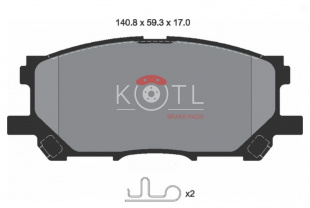 KOTL Тормозные колодки 3338KT \0446548110   (NIBK. PN1497)  (TRW. GDB3338) фото 121697