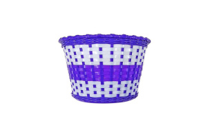 Корзина TRIX для детского велосипеда 12"-16", крепл на руль, 235х165х155мм, пласт красно-белая фото 128013