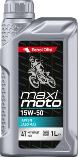 Petrol Ofisi Maximoto 15W-50, API SN, JASO MA2 Моторное масло для четырехтактных мотоциклов, 1 л фото 132958