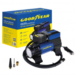 Воздушный компрессор GOODYEAR  GY-35L LED DIGITAL 35 л/мин с цифровым контролем,сумка GY000117 фото 118675