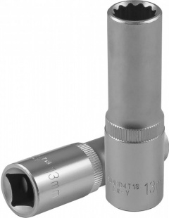 Головка торцевая глубокая 12-гранная 1/2"DR, 13 мм S04HD4713 фото 122591