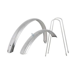 Крылья TRIX 24", комплект переднее/заднее, металлические, с "усами", хром  HD-6 фото 128831