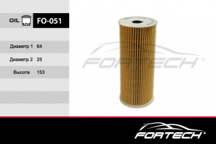 FO-051    FORTECH Ф\ масл\КАТР\038115466     FORD Galaxy (-06)\AUDI A3 (-03), A4   (MANN. HU726/2x) фото 103122