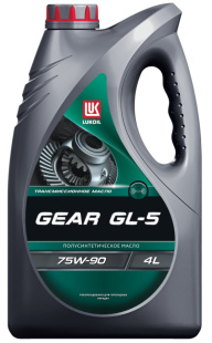ЛУКОЙЛ GEAR GL-5  75W90  4 л (масло полусинтетическое) фото 128170