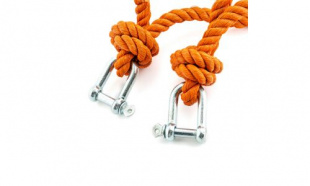 Буксировочный трос трехпрядный канат 15 т 2 скобы М14, 6 метров, в пакете, 1562КАП , ТОП АВТО фото 100142