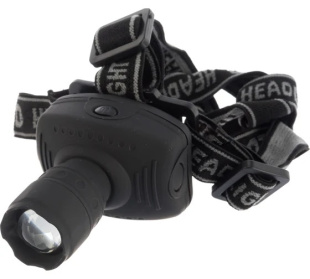 Фонарь налобный, серый, 1ватт, 3 режима LED ZOOM Ultraflash LED5354 фото 131630