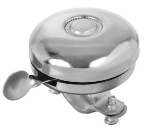 Звонок механический, Ø 54мм, стальной, хромированный фото 128817