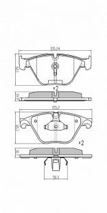BP1114025 ПРЕМИУМ\'34116775314\UBS  колодки торм. перед.   BMW 5 (09-) (NIBK. PN0512) (TRW. GDB1854) фото 120087