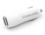 Адаптер автомобильный CARLINE®  2хUSB (1A и 2.1А) в прикуриватель 12/24В, белый Ch-2uw 