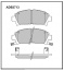 Дисковые передние тормозные колодки Allied Nippon ADB3713