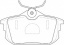 Тормозные колодки зад. PKG-008 \M620770\PMC    MITSUBISHI COLT,MIRAGE (04-)  (PN3593) (TRW. GDB1314)