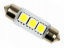 Светодиод 24V T11x36 S8.5 White 3SMD ФАНЛАЙТ  (10шт) 24-360
