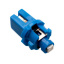 Светодиод 12V 1,2 б/ц  с патроном 1SMD BAX8,7D T5 WITH CAP BLUE    МАЯК (10 шт)