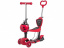 Самокат Novatrack Disco-kids Saddle PRO для детей, трансформ, свет.колес. PU120*90мм, красный 135209