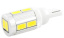 Автолампа диод T10 (W5W) 12V 10 SMD диодов без цоколя 1-контактная Белая К-КТ 2 ШТ  SKYWAY S08201106