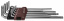 Набор ключей торцевых T-TORX® удлиненных  с центрированным штифтом, Т10H-T50H, 9 предметов TTKL9S